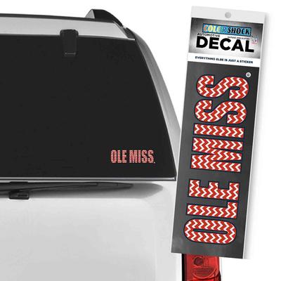 CHEVRON OLE MISS DECAL RED