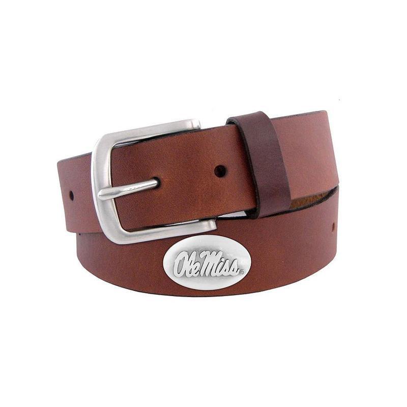 OLE MISS KIDS CONCHO LEATHER BELT