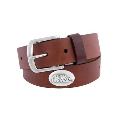 OLE MISS KIDS CONCHO LEATHER BELT