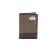 CANVAS LEATHER TRI-FOLD WALLET