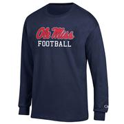 LS OLE MISS FOOTBALL TEE SHIRT