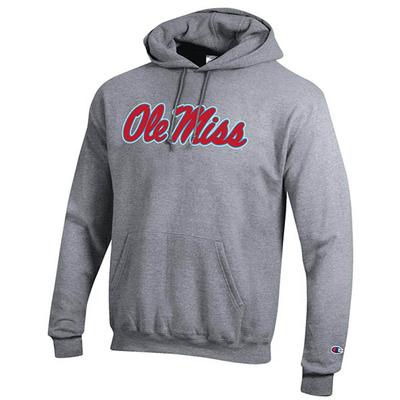 SCRIPT OM POWERBLEND FLEECE HOOD HEATHER_GREY