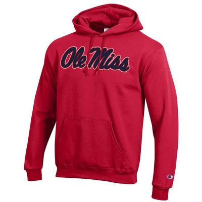 SCRIPT OM POWERBLEND FLEECE HOOD SCARLET