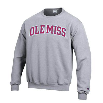 BLOCK OLE MISS POWERBLEND TACKLE TWILL FLEECE CREW