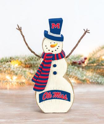 OLE MISS TABLETOP SNOWMAN