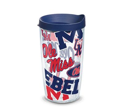 Rebel Rags Tervis Tumbler Ole Miss Rebels All Over Wrap With Travel Lid