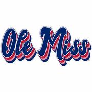 4 INCH RETRO OLE MISS SCRIPT DECAL