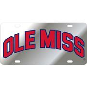 LASER SIL NAVY RED OM LICENSE PLATE