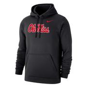 OM NIKE CLUB FLEECE HOOD: BLACK