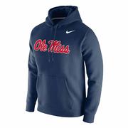 OM NIKE CLUB FLEECE HOOD: NAVY