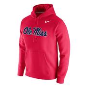 OM NIKE CLUB FLEECE HOOD: University Red