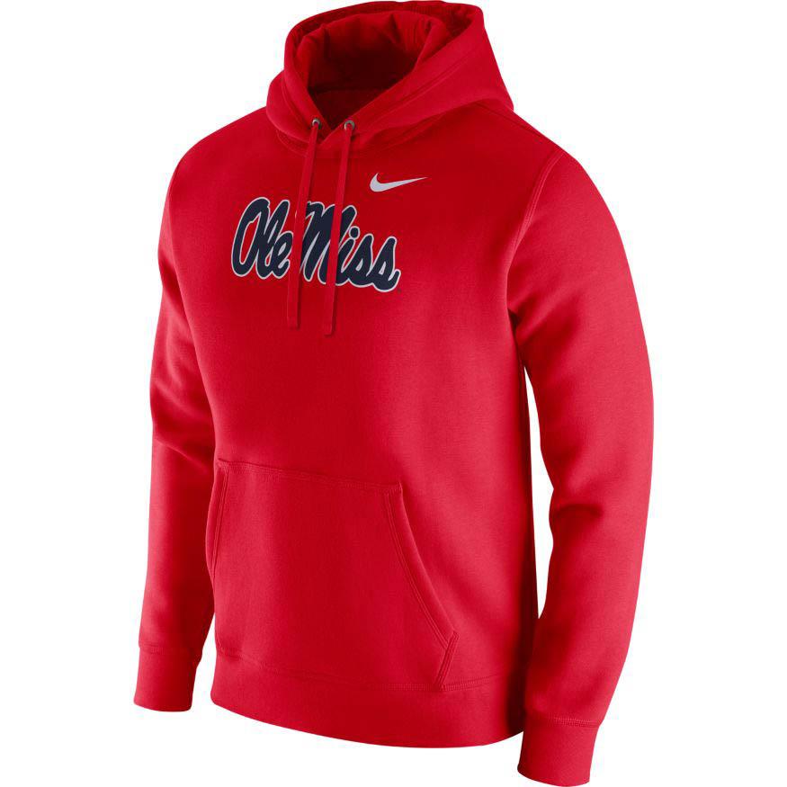 NIKE OLE MISS CLUB FLEECE HOODIE