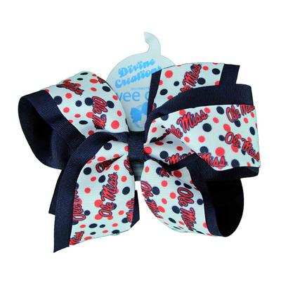 KING OVERLAY COLLEGE PRINT BOW