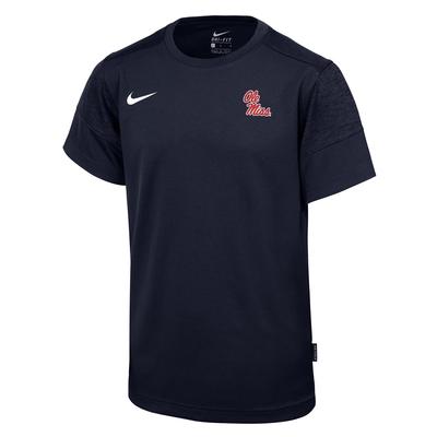 SS BOYS OLE MISS UV COACH TEE