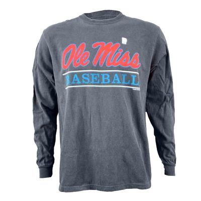 OLE MISS BASEBALL BAR DESIGN COMFORT COLORS LS TEE