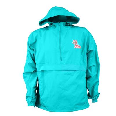 OLE MISS PACK N GO JACKET VIVID_TEAL