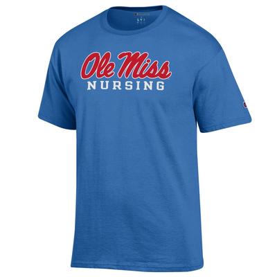 SS BASIC OLE MISS SCRIPT NURSING TEE