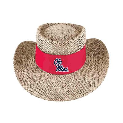 SCRIPT OLE MISS TOURNAMENT GAMBLER STRAW HAT