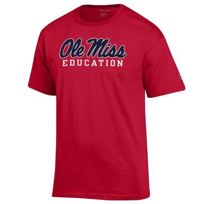 SCRIPT OLE MISS EDUCATION SS BASIC TEE