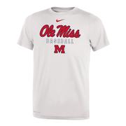 OLE MISS BASEBALL YOUTH NIKE DRI-FIT LEGEND 2.0 SS TEE