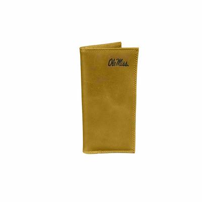 OLE MISS TAN LEATHER ROPER EMBOSSED WALLET