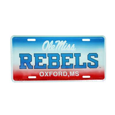 OLE MISS OXFORD MS ALUMINUM LICENSE PLATE
