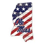 OLE MISS MISSISSIPPI  AMERICAN FLAG WALL SIGN