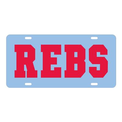 LASER REBS LICENSE PLATE