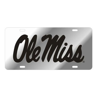 LASER OLE MISS SCRIPT LICENSE PLATE