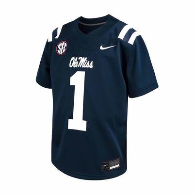 KIDS OLE MISS SEC NO 1 FOOTBALL JERSEY