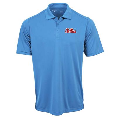 SCRIPT OLE MISS SS TRIBUTE POLO COLUMBIA_BLUE