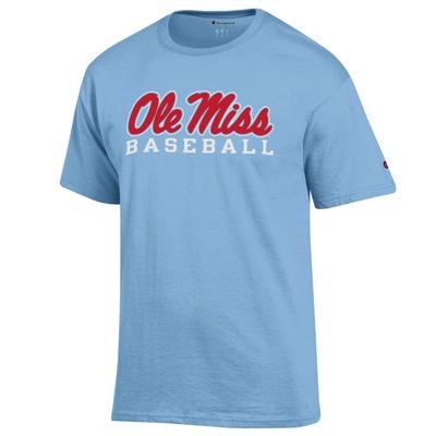 SCRIPT OLE MISS BASEBALL SS BASIC TEE