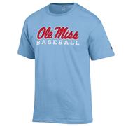 SCRIPT OLE MISS BASEBALL SS BASIC TEE