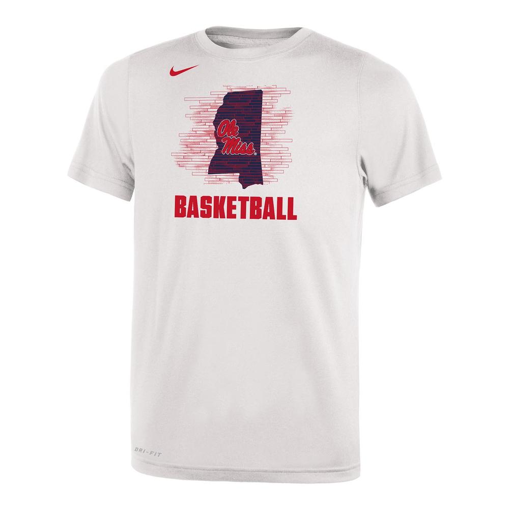 OLE MISS BASKETBALL COURT YOUTH SS DRI-FIT LEGEND TEE
