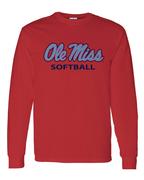 SCRIPT OLE MISS SOFTBALL LS TEE