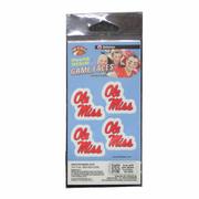 SET OF 4 OLE MISS PRESS ON TATTOO