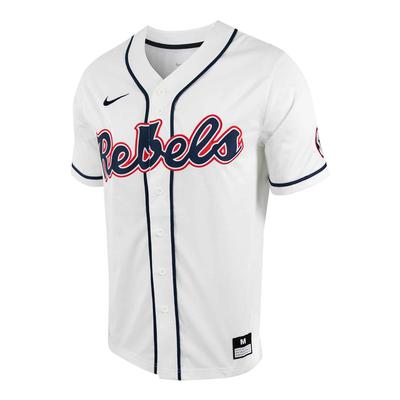 Men's Nike Red Ole Miss Rebels Replica Vapor Elite Full-Button