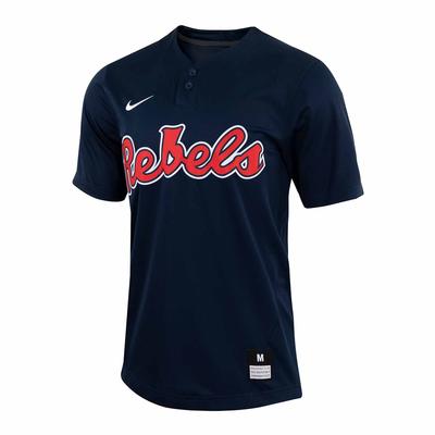 REBELS TWO BUTTON BASEBALL REPLICA JERSEY