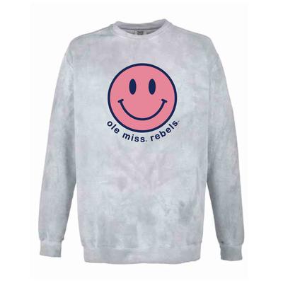 OLE MISS REBELS COMFORT COLORS COLOR BLAST CREW NECK SWEATSHIRT