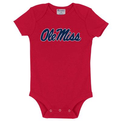  OLE MISS REBELS CHAMPION INFANT BODYSUIT