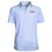 YOUTH CARSON POLY STRIPE POLO