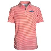 YOUTH CARSON POLY STRIPE POLO