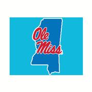 6IN STACKED OLE MISS MISSISSIPPI OUTLINE DECAL