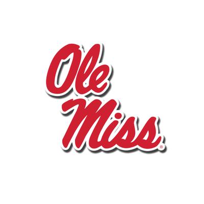 STACKED OLE MISS MAGNET RED