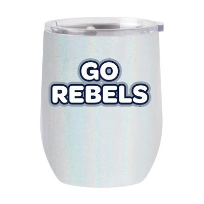 16OZ OLE MISS BUBBLE IRIDESCENT CURVED TUMBLER