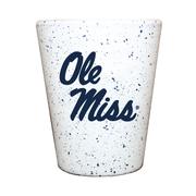 1.5 OZ OLE MISS SPECKLED GRANITE SHOT GLASS