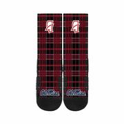 OLE MISS LANDSHARK PLAID SOCKS