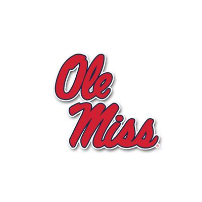 6IN OLE MISS STACKED DECAL