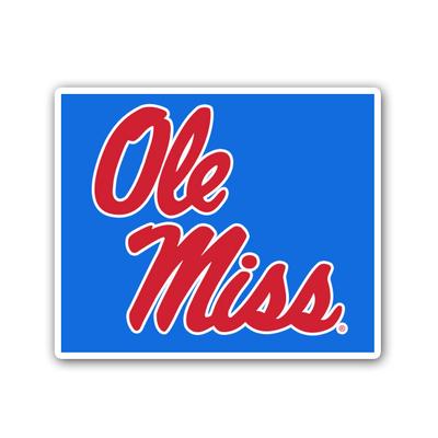 12 INCH STACKED OLE MISS MAGNET