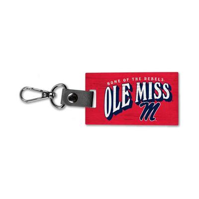 CLEARANCE HOME OF THE REBELS WOOD KEYCHAIN